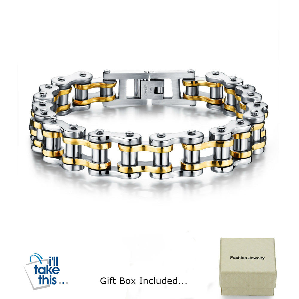 Biker Chain Link Bracelet 316L Stainless Steel Mens Bracelet Jewelry - I'LL TAKE THIS