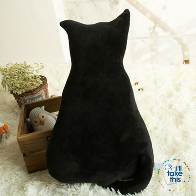 Super Cute soft plush back shadow CAT Stuffed cushion cartoon pillow 45cm/17.7' - I'LL TAKE THIS