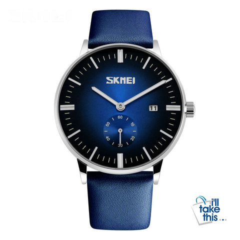 Image of Male fashion Classic Luxury Watches quartz movement watch with Genuine leather band. - I'LL TAKE THIS
