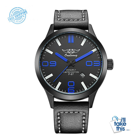 Image of Aviation Pilot Men's Watch, fashion leather strap. Military Quartz Mens Sport Watches in 7 colors - I'LL TAKE THIS