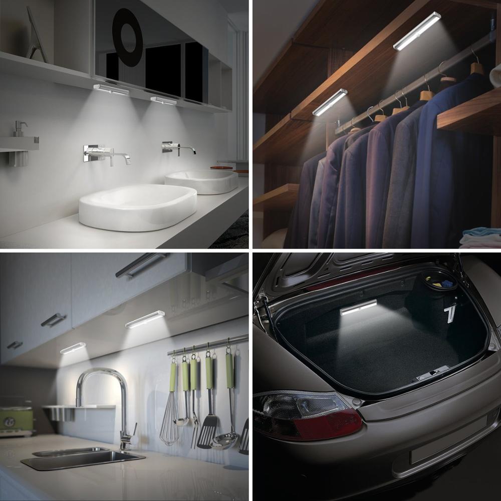10 LED Wireless USB Rechargeable Motion Sensor Cabinet Light Under Counter Closet Lighting Magnetic Stick on Night Light Bar|Under Cabinet Lights| |  - AliExpress - I'LL TAKE THIS