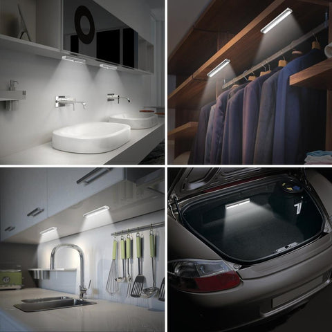 Image of 10 LED Wireless USB Rechargeable Motion Sensor Cabinet Light Under Counter Closet Lighting Magnetic Stick on Night Light Bar|Under Cabinet Lights| |  - AliExpress - I'LL TAKE THIS