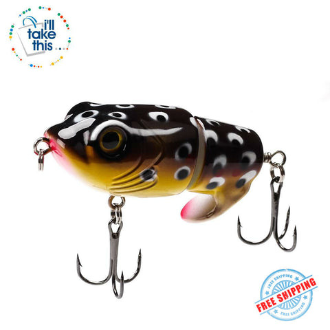 Image of Bigass Bass Frog Fishing lures, JerkPro™ offering 8 Color Option with lifelike swimming motion tail - I'LL TAKE THIS