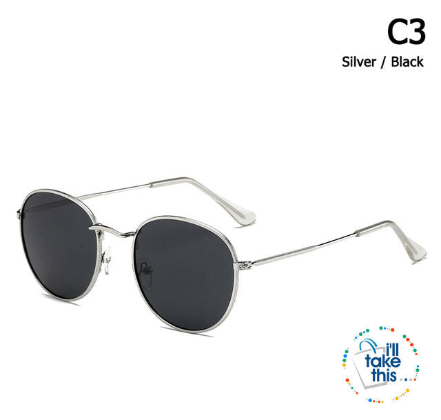 Vintage Classic 3447 Round Metal Style Polarized Sunglasses Unisex Vintage Retro Sunglasses - I'LL TAKE THIS