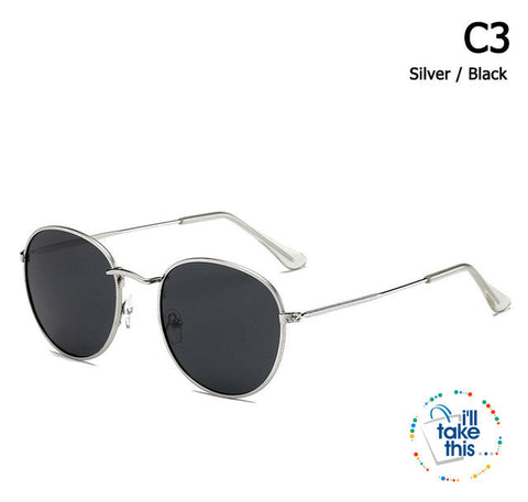 Image of Vintage Classic 3447 Round Metal Style Polarized Sunglasses Unisex Vintage Retro Sunglasses - I'LL TAKE THIS