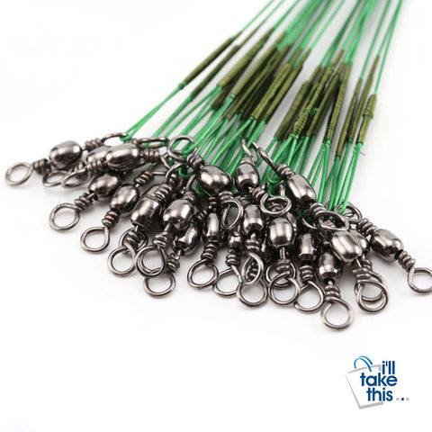 Image of Fishing Line Lure Trace Wire 72 pcs/Lot with Leader Swivel Hanging Board Fishing Tackle Spinner Shark Spinning Accessories - I'LL TAKE THIS