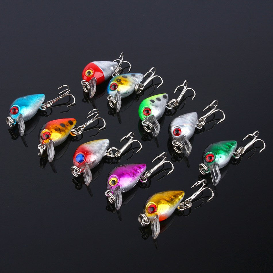 Fishing Lures Set of 10 Multi-Colored Minnow Crankbait - I'LL TAKE THIS