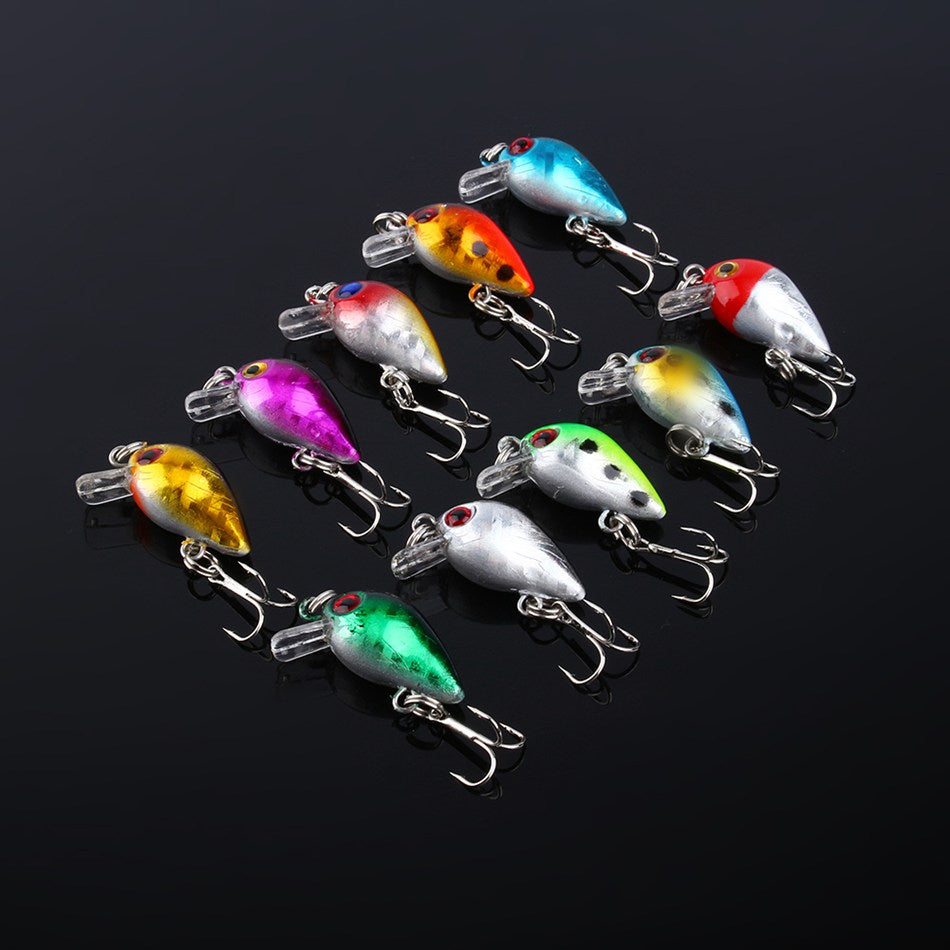 Fishing Lures Set of 10 Multi-Colored Minnow Crankbait - I'LL TAKE THIS