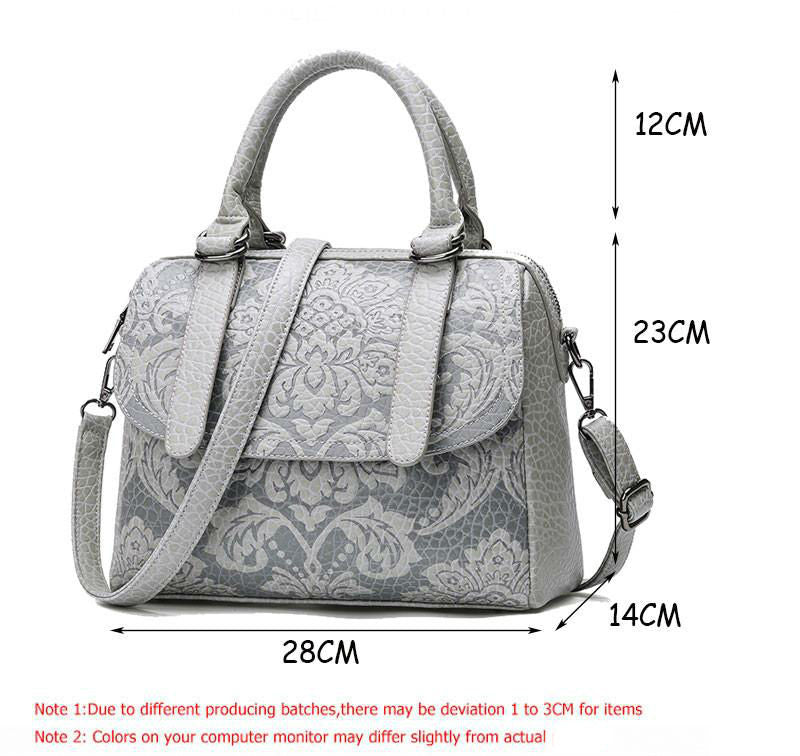 Luxury Embossed Floral Design Handbag Collection in a Classic Antique Style Cross-body Bag, 4 Colors - I'LL TAKE THIS