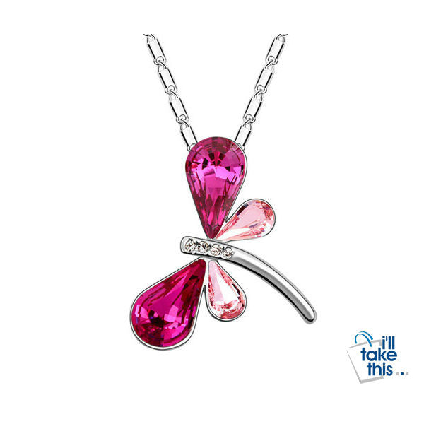 Crystal Dragonfly - Butterfly Pendant with FREE Necklace - I'LL TAKE THIS