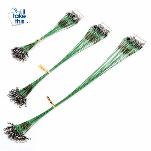 Image of Fishing Line Lure Trace Wire 72 pcs/Lot with Leader Swivel Hanging Board Fishing Tackle Spinner Shark Spinning Accessories - I'LL TAKE THIS