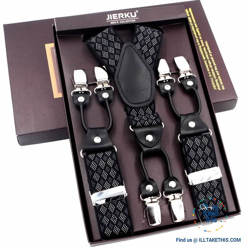 Men's Suspenders Fashionable 6 Clips Braces - Vintage and Casual Style ideal Father/Husband's Gift - I'LL TAKE THIS