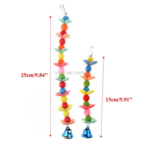 Image of 1PC - Colorful Pet Bird Parrot Parakeet Budgie Cockatoo Cage Bell Hanging Chew Toys - I'LL TAKE THIS