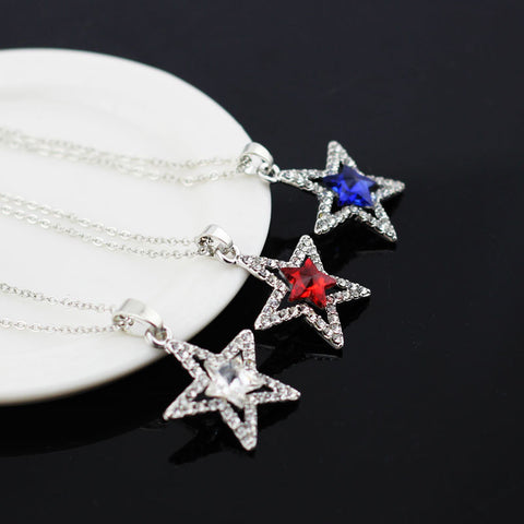 Image of Crystal Star Pendant + Necklace - 6 Colors, Great fashion jewelry ⭐ - I'LL TAKE THIS