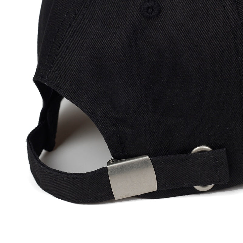 Men's & Women's embroidered Baseball Caps, White or Black Cotton breathable adjustable Caps