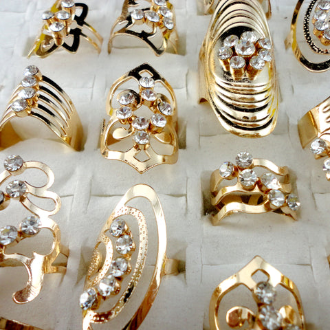 Image of 20pcs Mix Style Zinc Alloy Gold Band Ring Adjustable Toe Ring for Women or Men - I'LL TAKE THIS