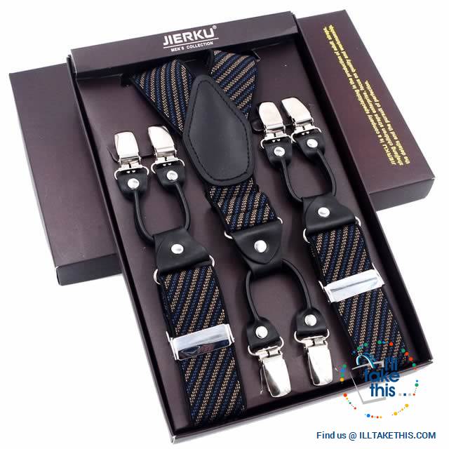 Men's Suspenders Fashionable 6 Clips Braces - Vintage and Casual Style ideal Father/Husband's Gift - I'LL TAKE THIS