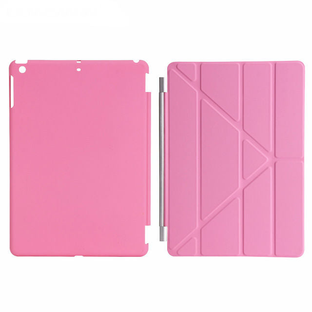 iPad 9.7 2017/18 Magnetic flip stand case, smart cover, auto wake/sleep solid back in Vegan leather - I'LL TAKE THIS