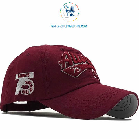 Image of New York City - Embroidery "Always 75" Men's Baseball Cap and Women's Strapback Baseball Caps - 8 Colors