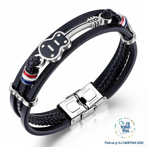 Image of Stainless Steel Guitar or Treble Clef Bracelets/Rope Bangle - Suits all! - I'LL TAKE THIS