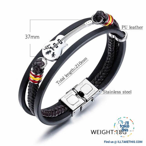 Image of Stainless Steel Guitar or Treble Clef Bracelets/Rope Bangle - Suits all! - I'LL TAKE THIS
