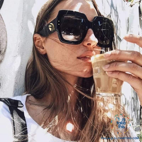 Image of 💝 Oversized SQUARE Designer Style Polarized Sunglasses Vintage Shades in 7 color options - I'LL TAKE THIS