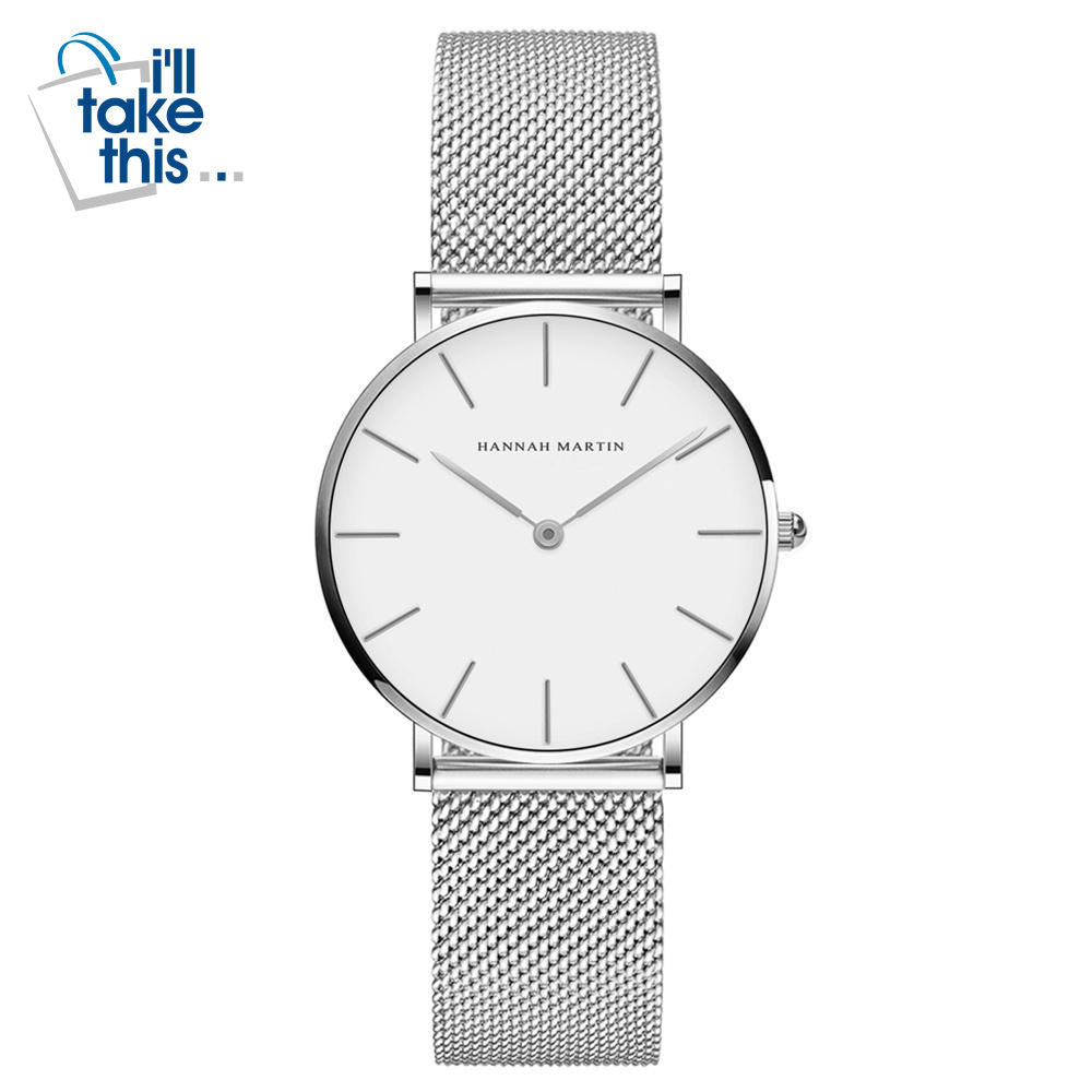 Women Stainless Steel Mesh Rose Gold Waterproof Ladies Watch - Japan Quartz Movement High-Quality 36mm - I'LL TAKE THIS