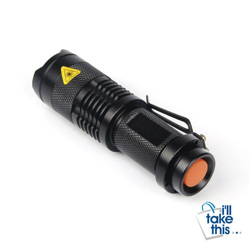 Tactical Flashlight Lumens Torch Cree Q5 LED Zoomable - I'LL TAKE THIS