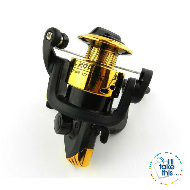Starter Spinning Fishing Reel, 3 ball bearing, 120/150ft of Fishing line with 3 color options, 5.1:1 - I'LL TAKE THIS