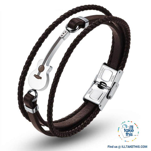 Image of Stainless Steel Guitar or Treble Clef Bracelets/Rope Bangle - Suits all! - I'LL TAKE THIS