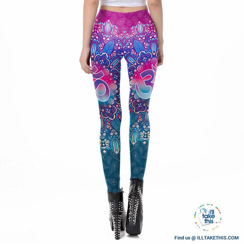 Image of ποΈ Mandala Leggings OM Symbol Printed Womens Workout Fitness Leggings - I'LL TAKE THIS
