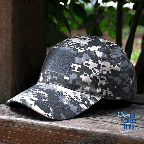 Image of Snapback Camouflage Tactical Hat, Army style Tactical Baseball Cap Unisex - I'LL TAKE THIS