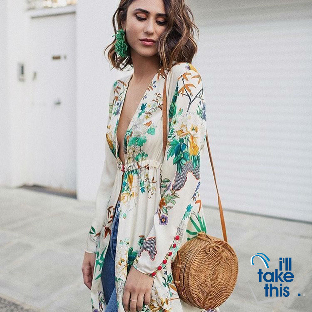 Bohemian Circular Beach Bag Hand Woven Straw + Round Butterfly Rattan buckle with real leather strap - I'LL TAKE THIS