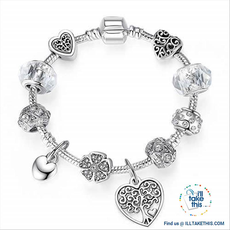 Tibetan Silver Plated Love Heart, Flowers or Mixed Charm Bracelets - I'LL TAKE THIS