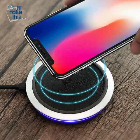 Image of Wireless Charger 10W, Original LED Qi Wireless Charger For Samsung Galaxy S8 S8 Plus Note 8 For iPhone X 10 8 CE FCC - I'LL TAKE THIS