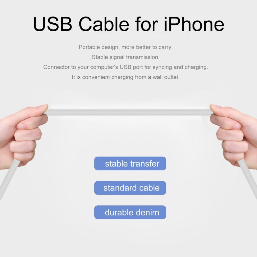 Lightning to USB Cable for iPhone X, 8, 7, 6 or 5s or iPad - Fast Charging Data Cable - 3 or 6 PACK - I'LL TAKE THIS