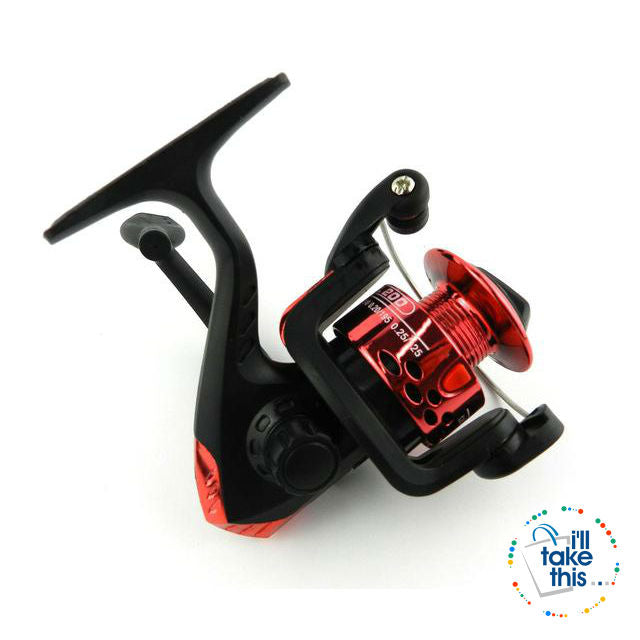 Starter Spinning Fishing Reel, 3 ball bearing, 120/150ft of Fishing line with 3 color options, 5.1:1 - I'LL TAKE THIS