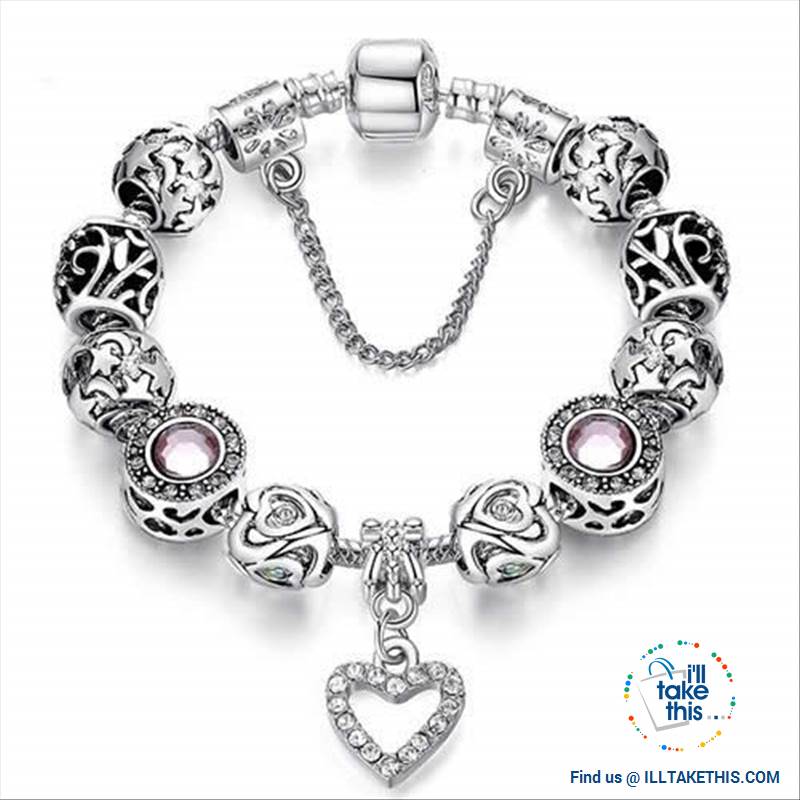 Tibetan Silver Plated Love Heart, Flowers or Mixed Charm Bracelets - I'LL TAKE THIS