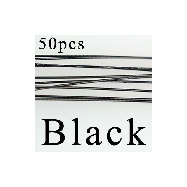 50PCS Steel Wire Leader Rope Fishing Line Lure Leader Swivel Interlock Snap Anti-bite Line fishing hooks 16/18/22/25/28cm - I'LL TAKE THIS