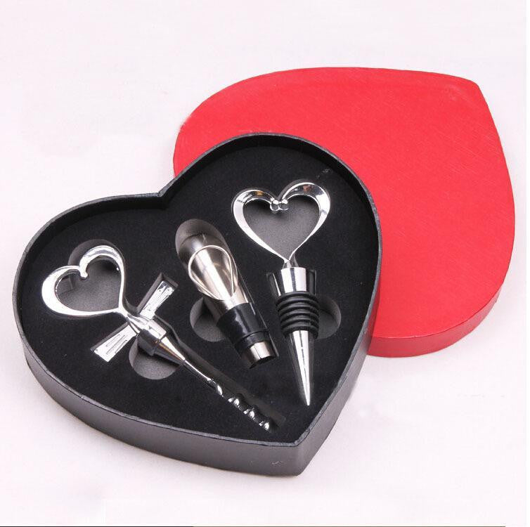 Wine_Bottle Gift Set/Bar Tools in Love Heart Shape Corkscrew Wine_Opener Stopper Pourer Set 3 piece - I'LL TAKE THIS