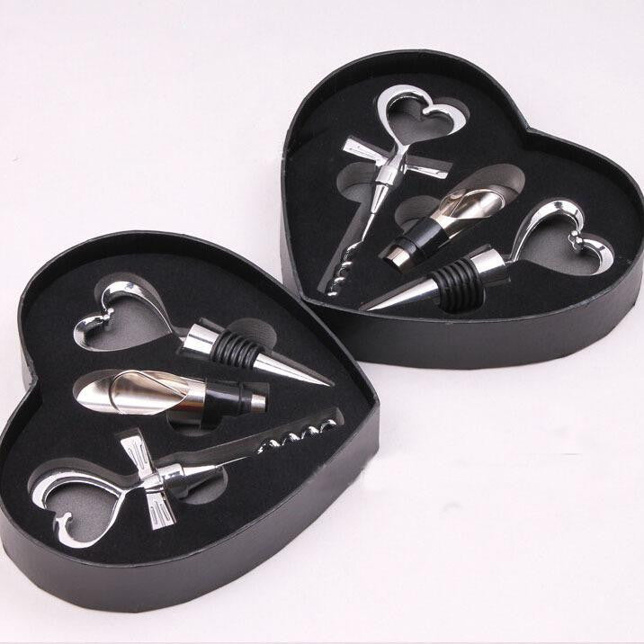 Wine_Bottle Gift Set/Bar Tools in Love Heart Shape Corkscrew Wine_Opener Stopper Pourer Set 3 piece - I'LL TAKE THIS