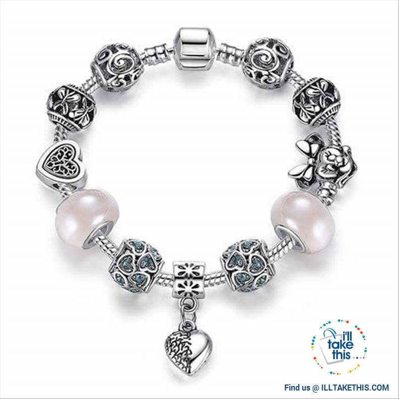 Tibetan Silver Plated Love Heart, Flowers or Mixed Charm Bracelets - I'LL TAKE THIS