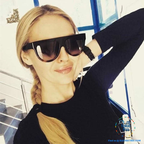 Image of Oversized Designer Cat Eye Women's Sunglasses - Chic Luxury Sunglasses UV400 Shades - 5 Colors - I'LL TAKE THIS