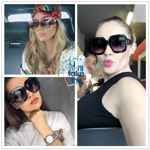Image of 💝 Oversized SQUARE Designer Style Polarized Sunglasses Vintage Shades in 7 color options - I'LL TAKE THIS