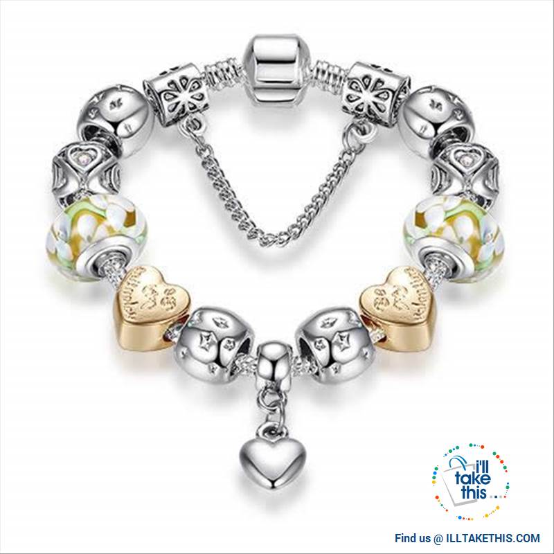 Tibetan Silver Plated Love Heart, Flowers or Mixed Charm Bracelets - I'LL TAKE THIS