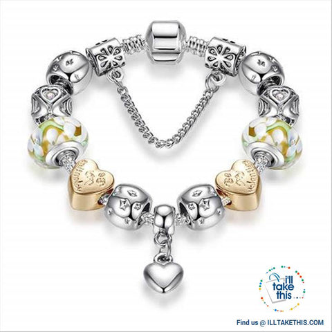 Image of Tibetan Silver Plated Love Heart, Flowers or Mixed Charm Bracelets - I'LL TAKE THIS