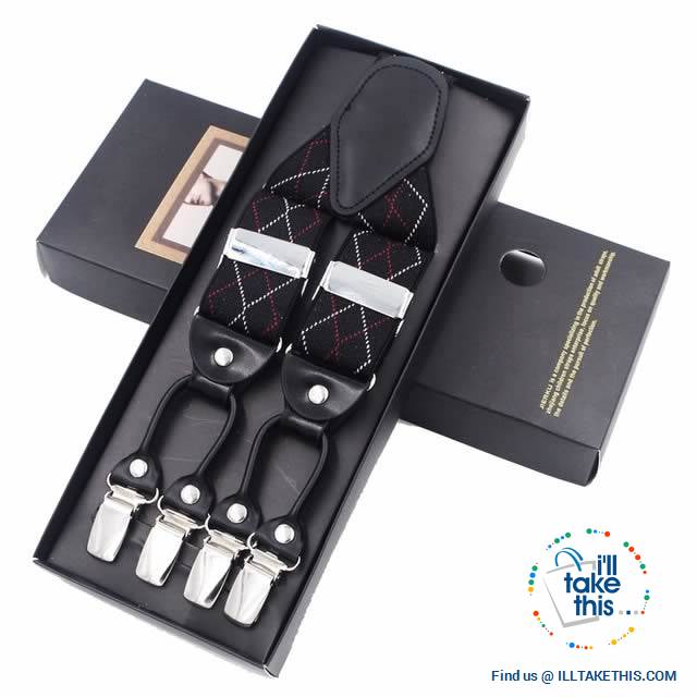 Men's Suspenders Fashionable 6 Clips Braces - Vintage and Casual Style ideal Father/Husband's Gift - I'LL TAKE THIS