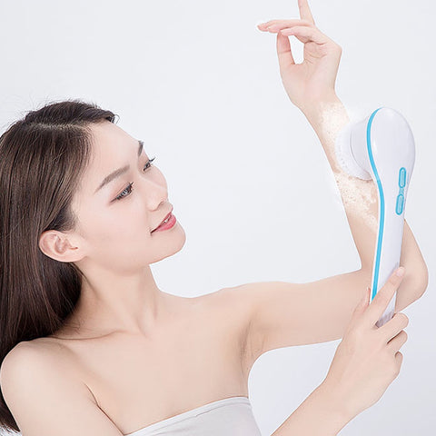Image of 5 in 1 Cleaning Body Bath Scrubber, Massage Brushes - all you'll need for an in-home Spa experience