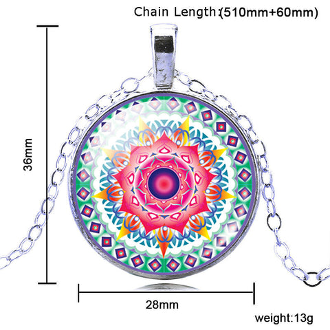 Image of Vintage Silver or Bronze Plated Symbol Buddhism Zen Mandala Flower Pendant + FREE Necklace - I'LL TAKE THIS