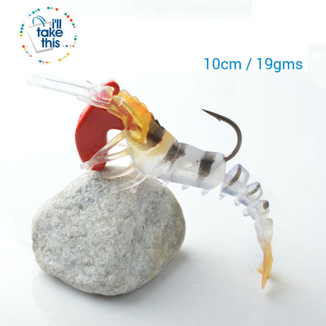 Shrimp/Prawn Life-Like artificial Fishing Lures with 3 varied weight 7g/13g/19g - I'LL TAKE THIS